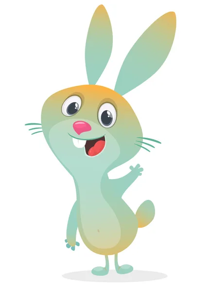 Cartoon Bunny Rabbit Karakter Vector Illustratie Geïsoleerd — Stockvector