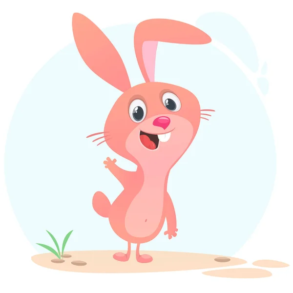 Cartoon Bunny Rabbit Character Illustrazione Vettoriale Isolato — Vettoriale Stock