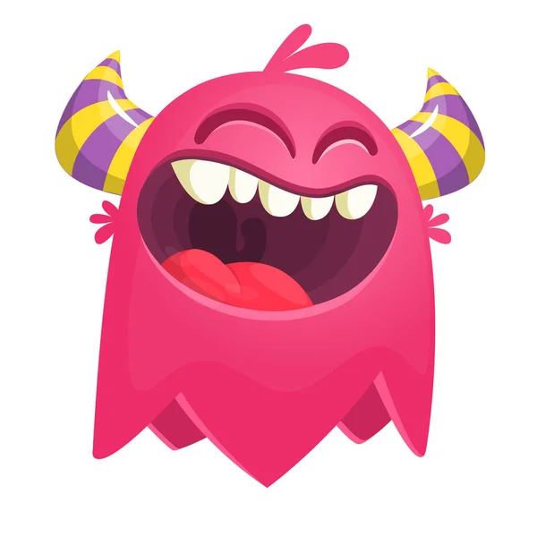 Een Vliegend Catoon Monster Roze Karakter Voor Halloween — Stockvector