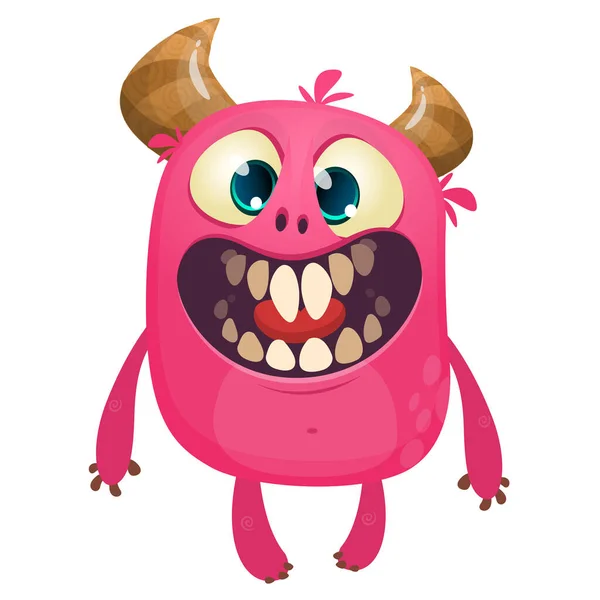 Cool Personnage Monstre Dessin Animé Illustration Vectorielle Halloween — Image vectorielle