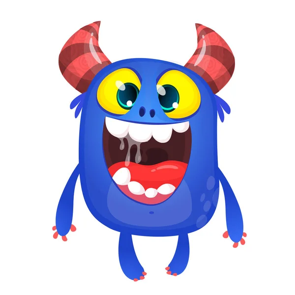 Dibujos Animados Monstruo Azul Ilustración — Vector de stock