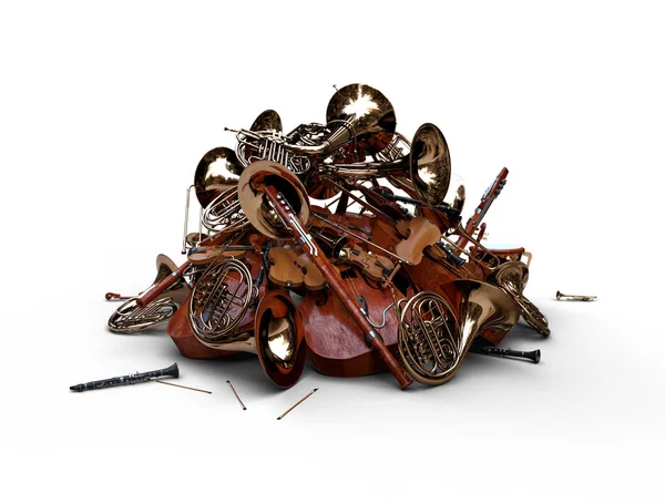 Un tas d'instruments de musique Images De Stock Libres De Droits