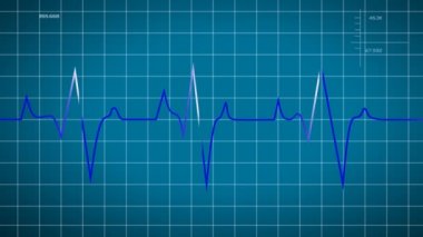Animasyonlu döngü kamera grafik bilim tıp ve teknoloji tabanlı program için yararlı mavi grafik arka plan üzerinde tasvir
