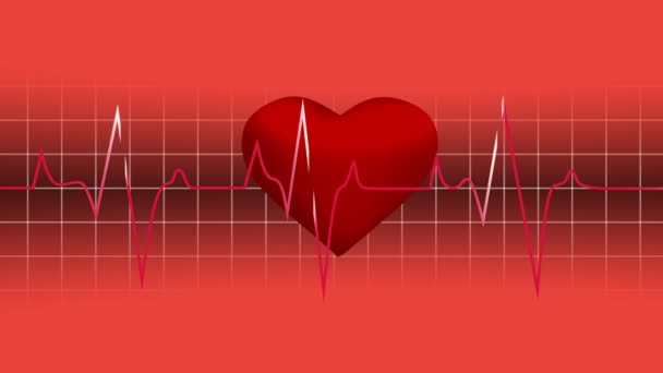 Animovaná smyčka, schopná srdce bije na červenou obrazovou tapetu pro vědeckovýzkumnou technologii výzkum zaměřený na program s přáním a oslavou Valentýnské virtuální pozadí