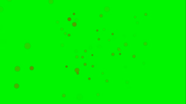 Animato bello visivo lento movimento arancione circolo particelle utili per la tecnologia spazio scienza showbiz film intrattenimento celebrazione programmi di trasmissione basati texture su chiave cromatica schermo verde — Video Stock