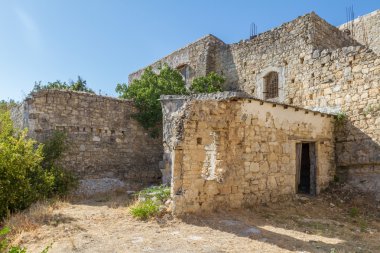 Geleneksel köy Lofou Kıbrıs'taki eski binalar