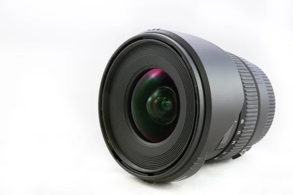 Black camera lens isolated on white background — Φωτογραφία Αρχείου