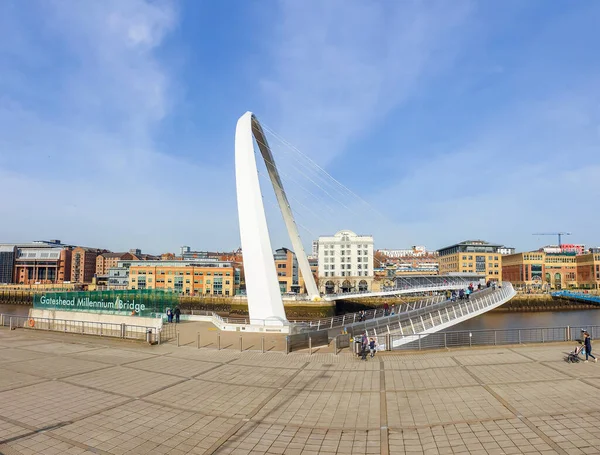Newcastle Royaume Uni Février 2019 Pont Gateshead Millennium Sur Newcastle — Photo
