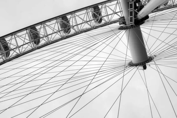 Das London Eye Oder Millennium Wheel Hinter Den Ästen Befindet — Stockfoto