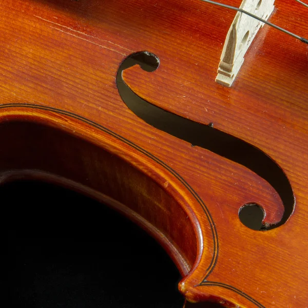 Violin musical instrument body close-up — Stock Photo, Image