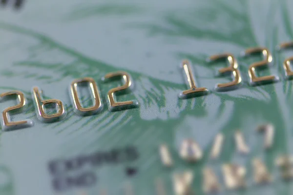 Green credit card macro shoot suitable for background use