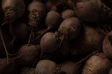 organic fresh red beets.