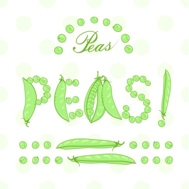 Bakla ve bezelye tohumları bezelye yeşil. 