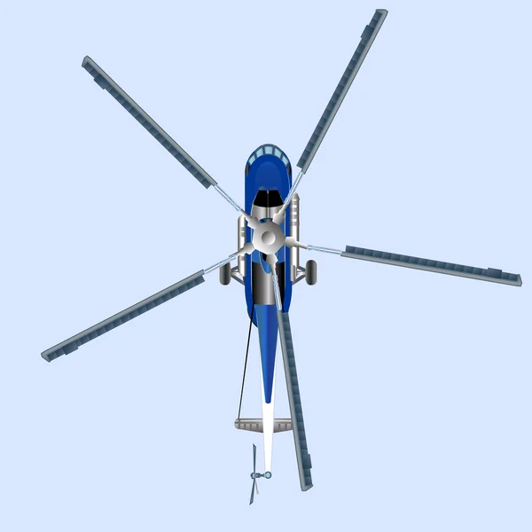 Blauer Hubschrauber mi 8 — Stockvektor