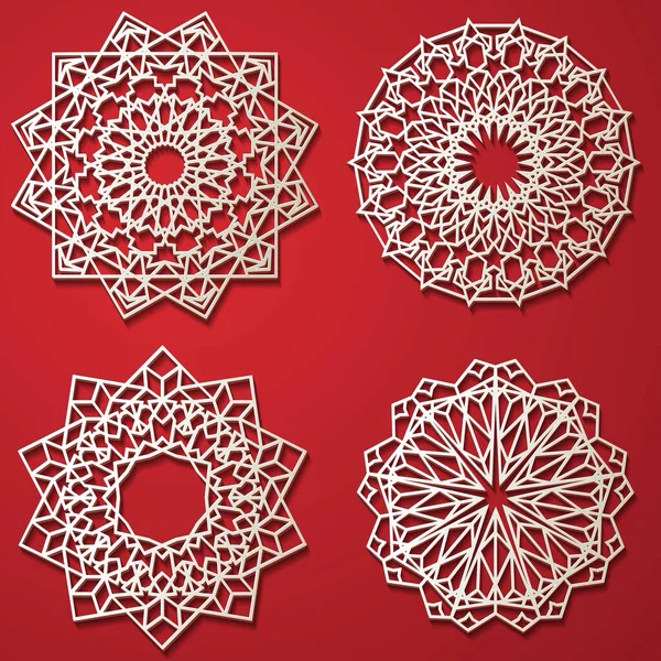 Arap İslami modeli. Tasarım unsurları Ramazan Kareem tebrik kartı olarak kullanılabilir. Mübarek daveti — Stok Vektör