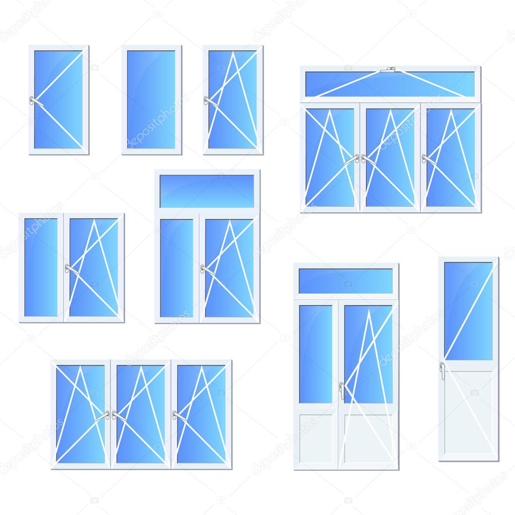 Different types of windows and doors.