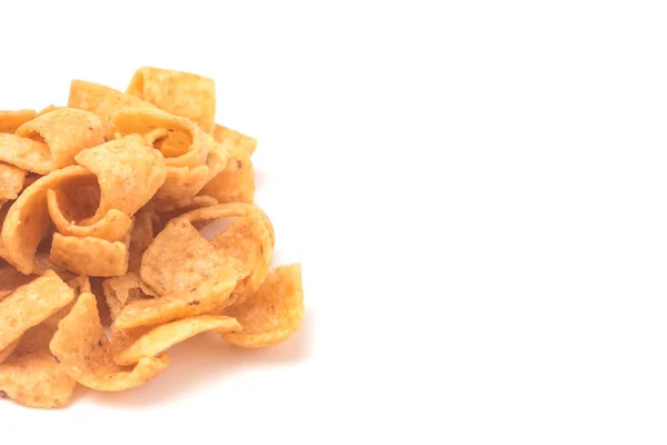 Chips Maíz Amarillo Aislados Sobre Fondo Blanco —  Fotos de Stock