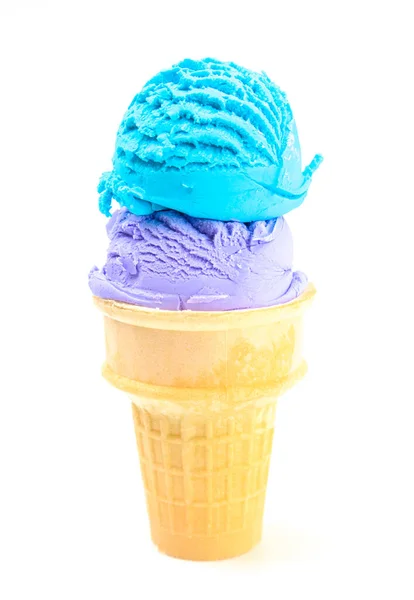 Two Scoops Ice Cream Cone — Stock Photo, Image