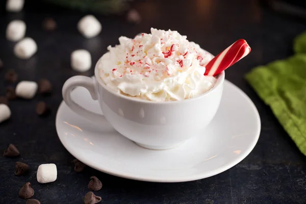 Peppermint Latte Juego Mesa Para Las Fiestas —  Fotos de Stock