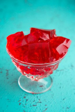 Crystal Bowl Full of Strawberry Jelly clipart