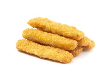 Beyaz Arkaplanda Çürümüş Balık Çubukları