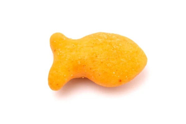 Beyaz Arkaplanda Flaş Şeklinde Peynir Krakerleri