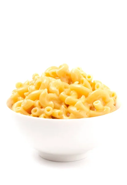 Macaroni Fromage Poêlés Classiques Sur Fond Blanc — Photo