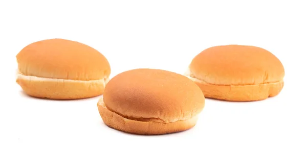 Hamburger Bun Sfondo Bianco — Foto Stock