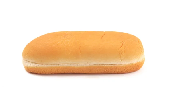 Hot Dog Bun Een Witte Achtergrond — Stockfoto