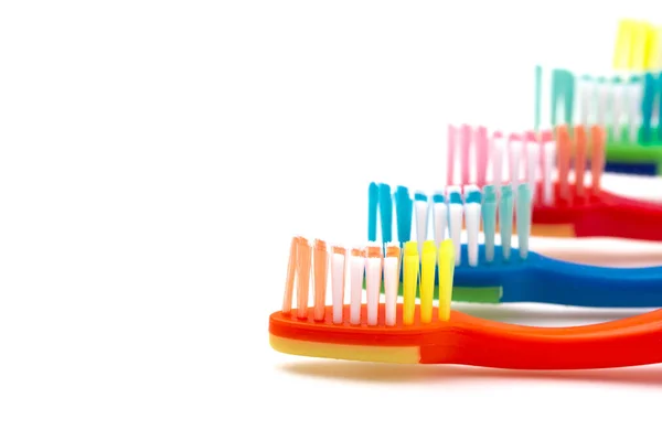 Colorful Toothbrush Children White Background — Stock Photo, Image