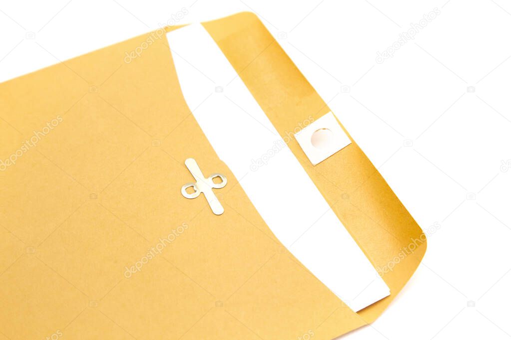 Simple Manilla Envelope on a White Background