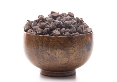 A Bowl of Semi Sweet Chocolate Baking Chips  clipart