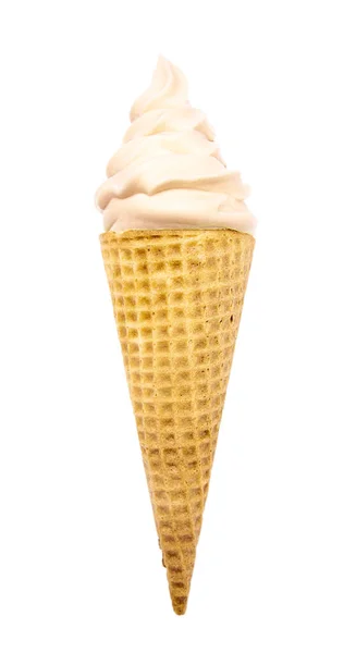 Vanilla Soft Serve Waflle Cone — Stock Photo, Image