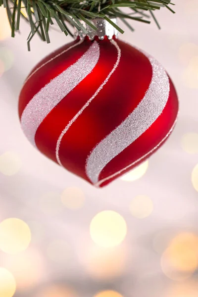 Hanging Christmas Ornament Bright Background — Stock Photo, Image