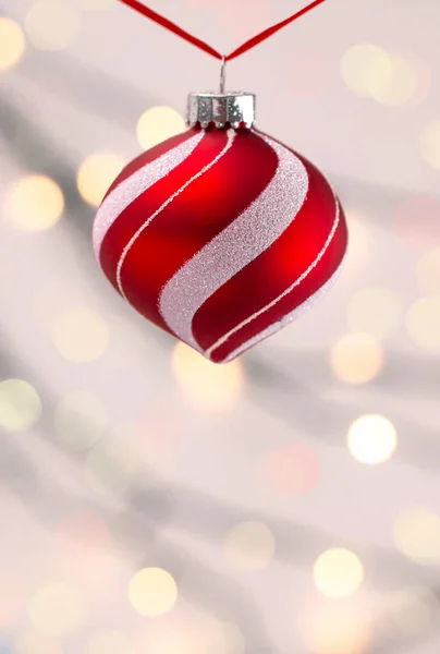 Hanging Christmas Ornament Bright Background — Stock Photo, Image