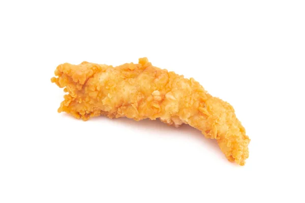 Golden Fried Chicken Fingers Auf Weißem Hintergrund — Stockfoto