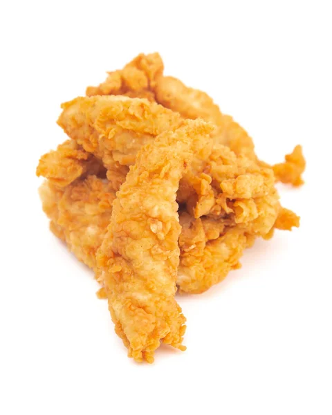 Golden Fried Chicken Fingers White Background — 스톡 사진