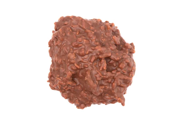 Sladké Čokoládové Kokosové Kopečky Bílém Pozadí — Stock fotografie
