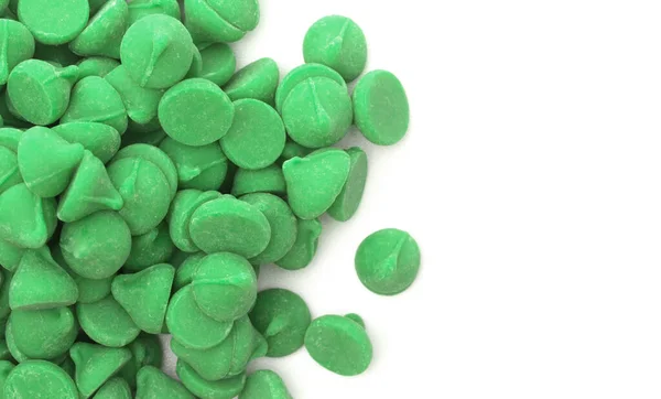 Una Pila Chips Cocción Menta Verde Gourmet —  Fotos de Stock