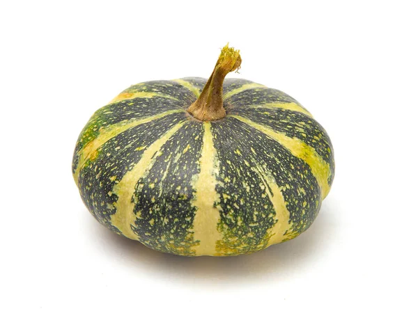 Green Yellow Gourd White Background — 스톡 사진
