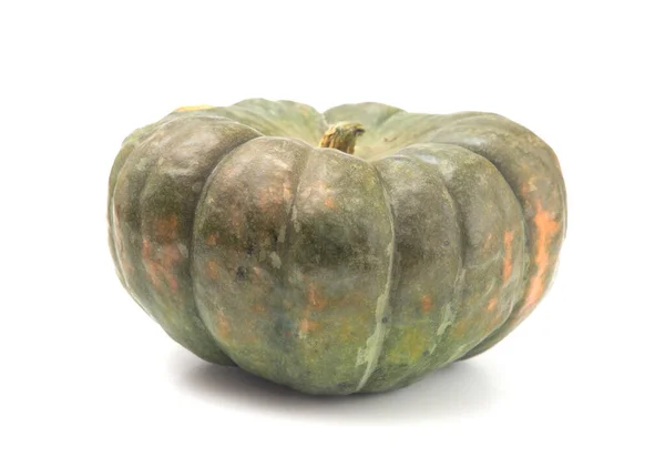 Dark Green Pumpkin White Background Stock Picture