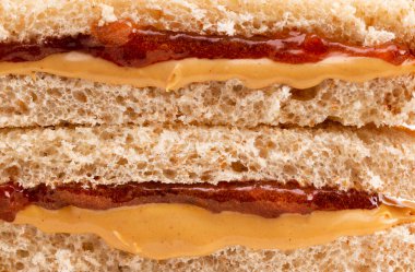 Klasik Fıstık Ezmeli ve Çilekli Sandviçin Arkaplanı