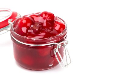 Kalın vişneli turta Cam Canning Kavanozu