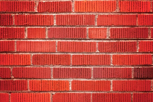 Basit Kırmızı Tuğlalı Duvarlı Arkaplan Sunumlar Için Mükemmel — Stok fotoğraf