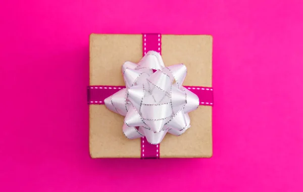 Single Simple Wrapped Present Matching Background — 스톡 사진