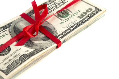 Bir yığın Amerikan 100 Doları Hediye olarak.