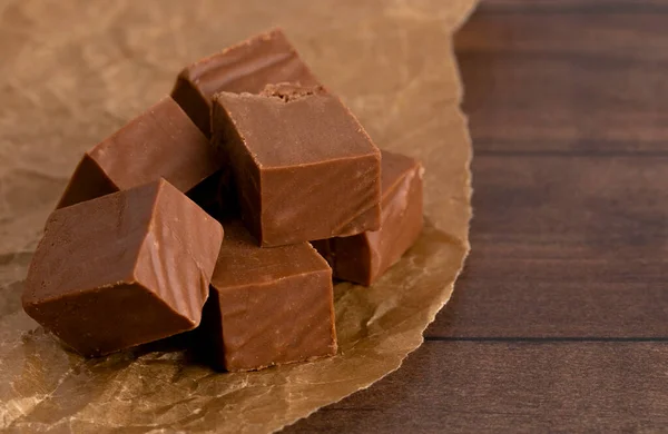 Traditionell Choklad Fudge Brun Bakning Papper — Stockfoto