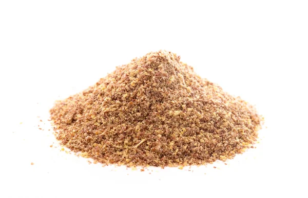 Beyaz Arkaplanda Arazi Flax Tohumları