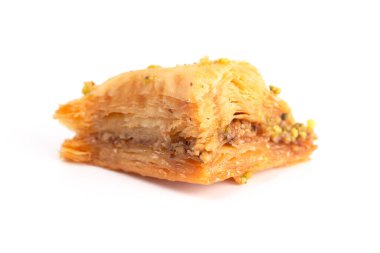 Beyaz Arkaplanda Tatlı Klasik Baklava