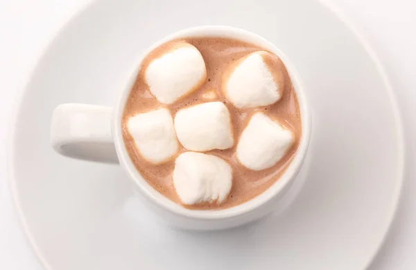 Uma Caneca Minúscula Cheia Chocolate Quente Para Uma Criança Chamada — Fotografia de Stock